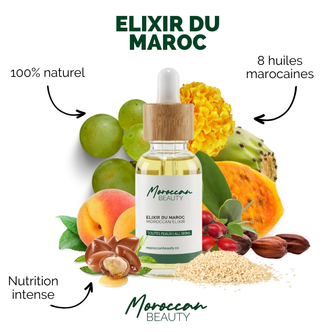 MOROCCAN ELIXIR - 8 MOROCCAN OILS - 100% NATURAL