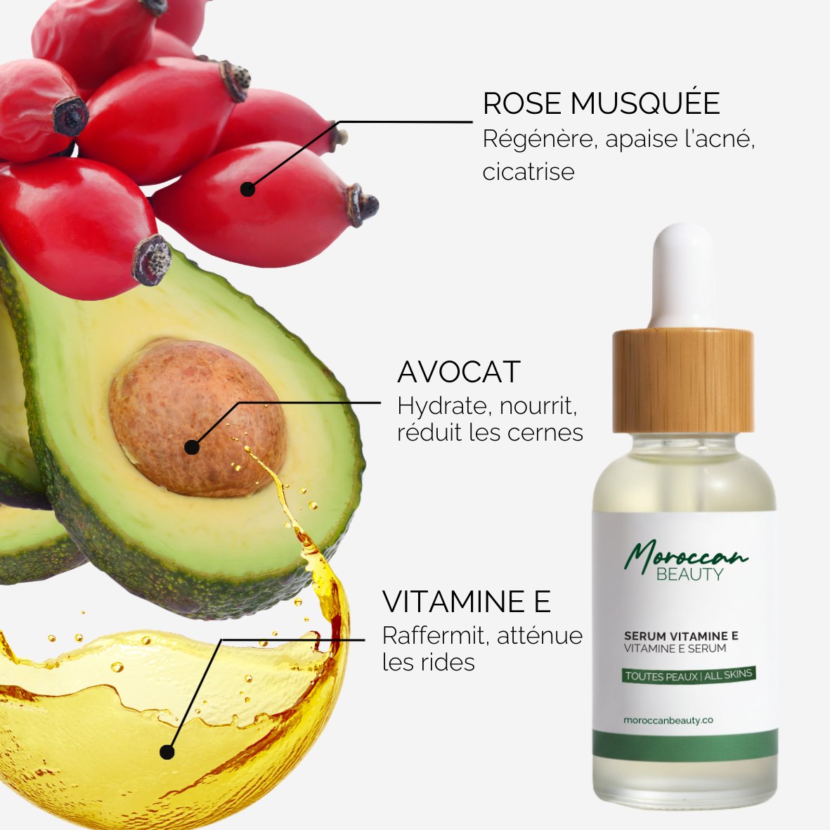 VITAMIN E HYBRID SERUM - SPOTS, DARK CIRCLES & WRINKLES